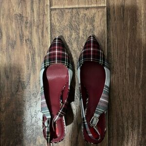 Plaid Women's Slingback Flats